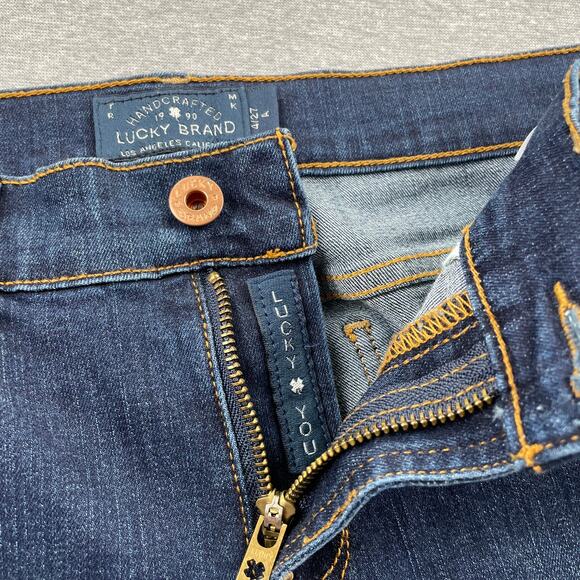 Lucky Brand Jeans Womens 4/27 Blue Sweet n Low Bootcut Dark Wash Lenoir Mid Rise - Picture 4 of 16